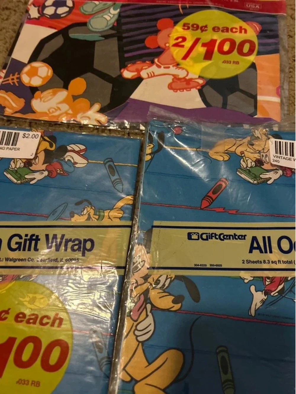 Vintage Mickey Mouse wrapping paper